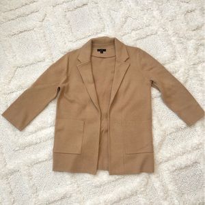 J. Crew Sophie Open-Front Sweater Blazer in Camel size Small